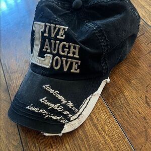 KBETHOS Black 'Live Laugh Love' Hat